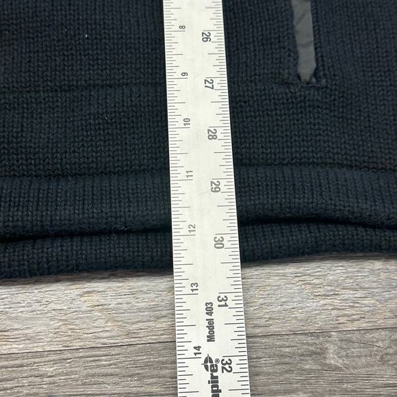 Eddie Bauer Black Kangaroo Pocket Sweater Jacket Cuffed Bottom Mens XL Australia - Picture 7 of 10